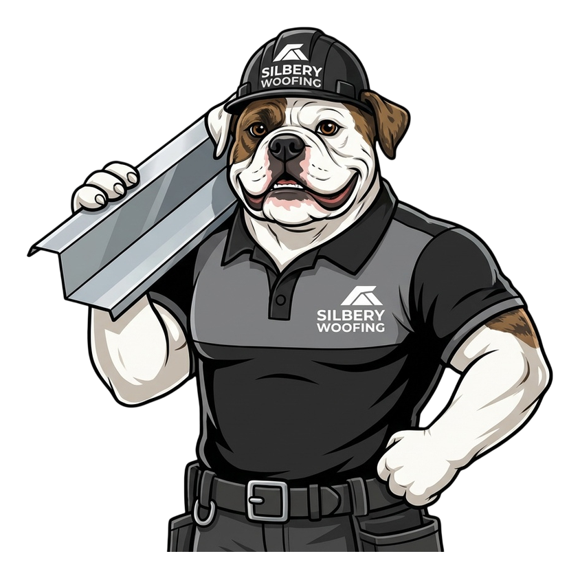 Leo holding a metal flashing